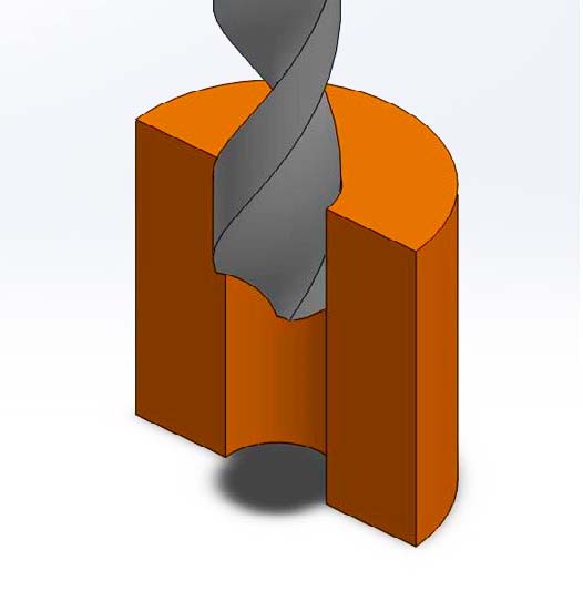 Rosca siendo taladrada